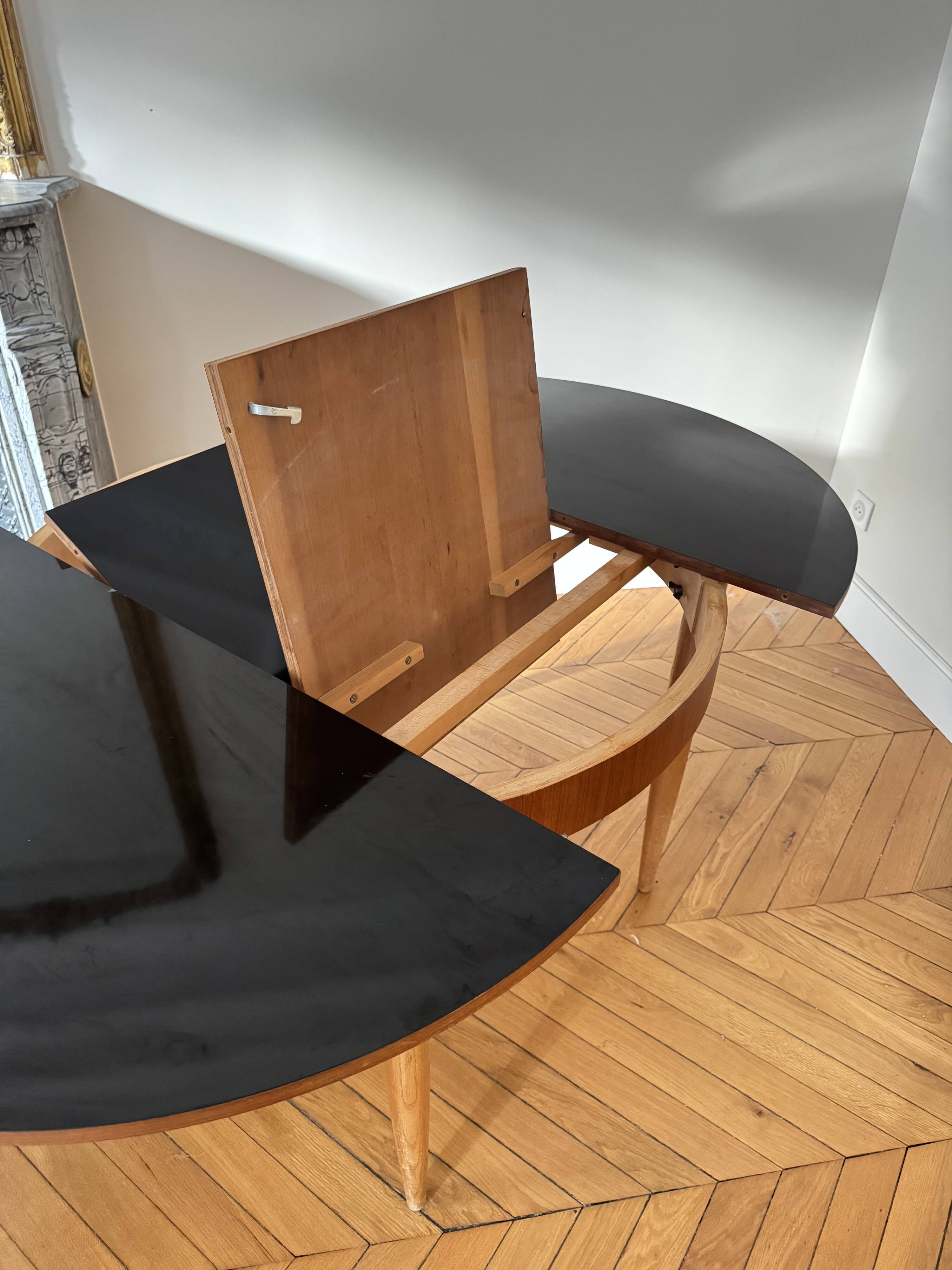 Butterfly leaf dining table, Lubke Vintage 1950s