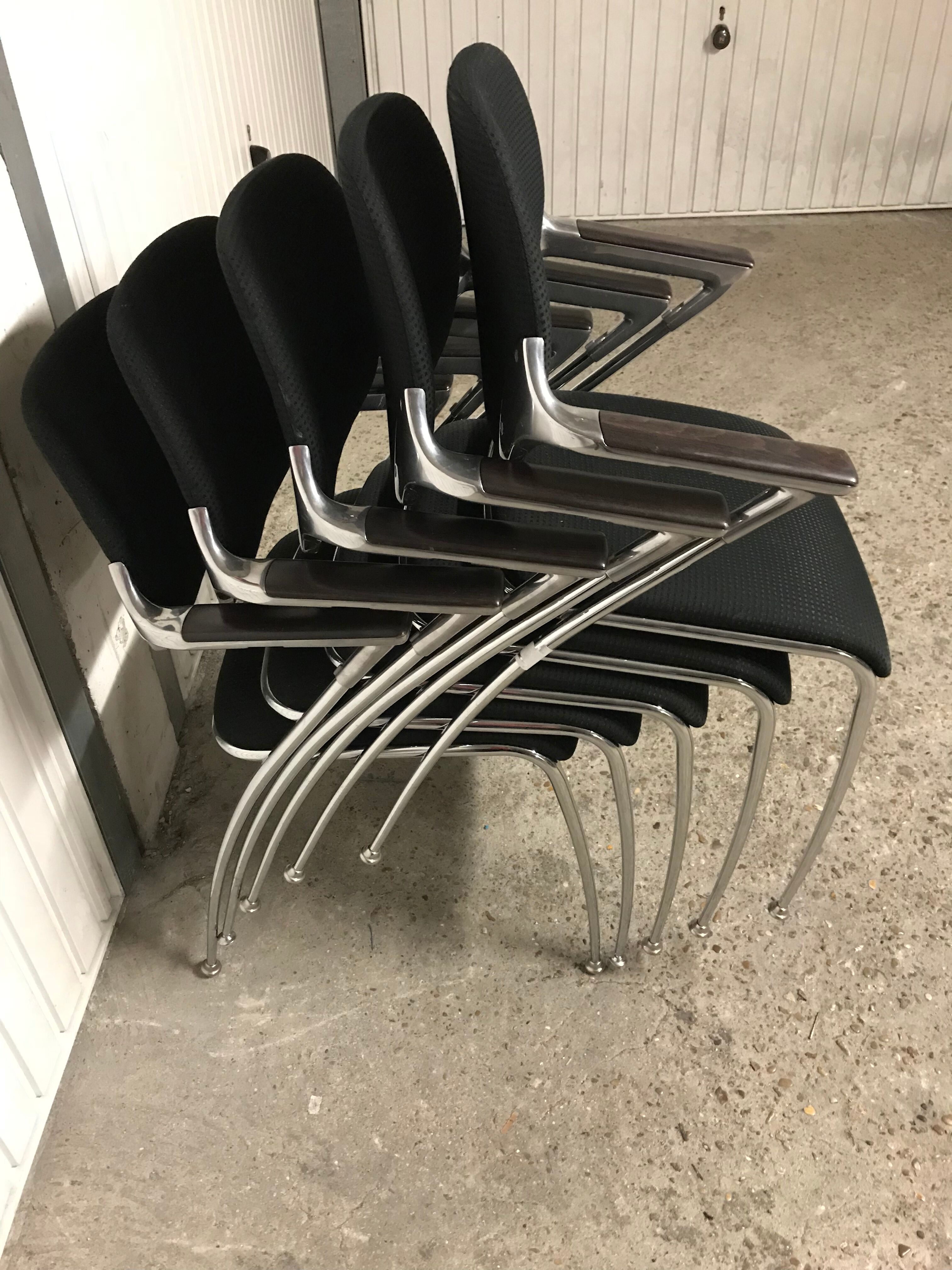 Suite of 5 office chairs 1970