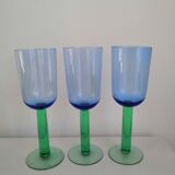 Set of 3 stemmed glasses