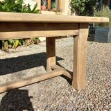 Old farm table in solid oak 2 m 63