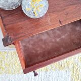 Mahogany bedside table by Jacques Hauville for Roche Bobo