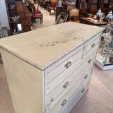Large patinated chest of drawers