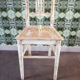 5 chaises en bois vintage