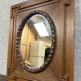 Louis XV Style rectangular walnut mirror circa 1850