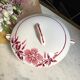 Vintage earthenware soup kitchen - 50s - model F.P Anna - decoration red flowers