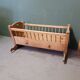 Late 19th century dutch pine wood rocking cradle