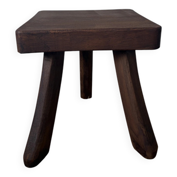 Tabouret tripode brutaliste