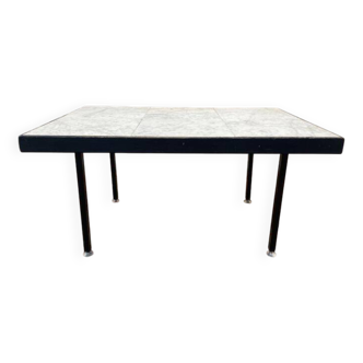 Table basse 1960 plateau marbre