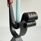 Vintage suede metal rooster-shaped candlestick