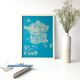 La France sérigraphie turquoise & or