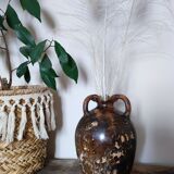 Enamelled ceramic vase