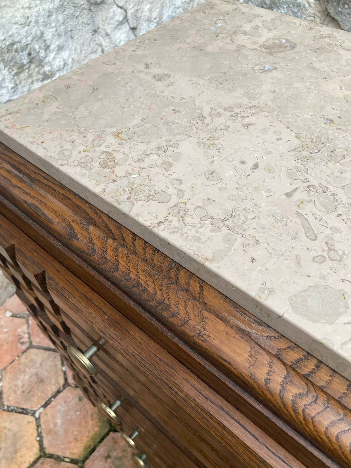 Vintage chest of drawers with splayed legs