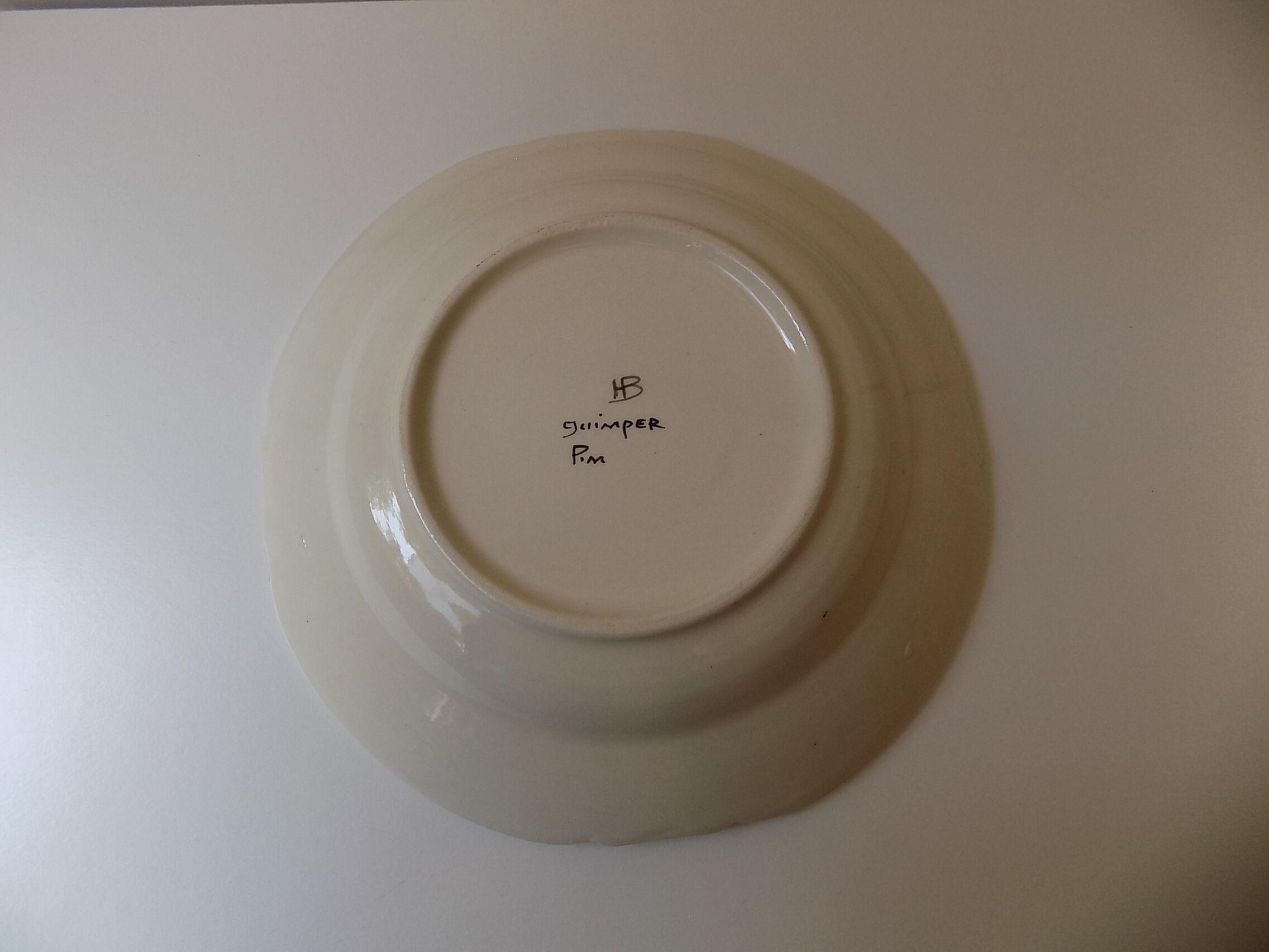 3 signed HB floral hollow plates