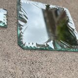 Beveled mirror glass - knife holders, bottle coasters