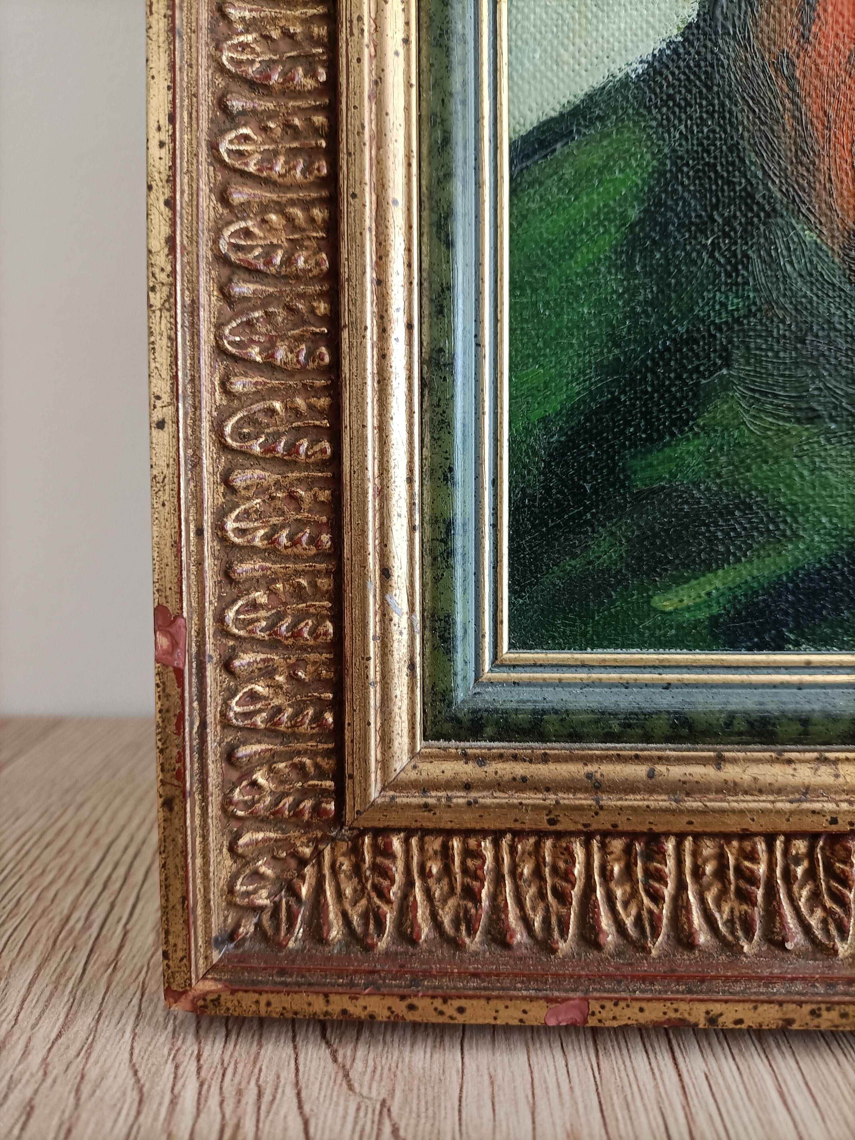 Sunflower and pumpkin painting signed J. Dubuc Berteaux