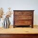 Small antique wooden workshop cabinet with 3 drawers