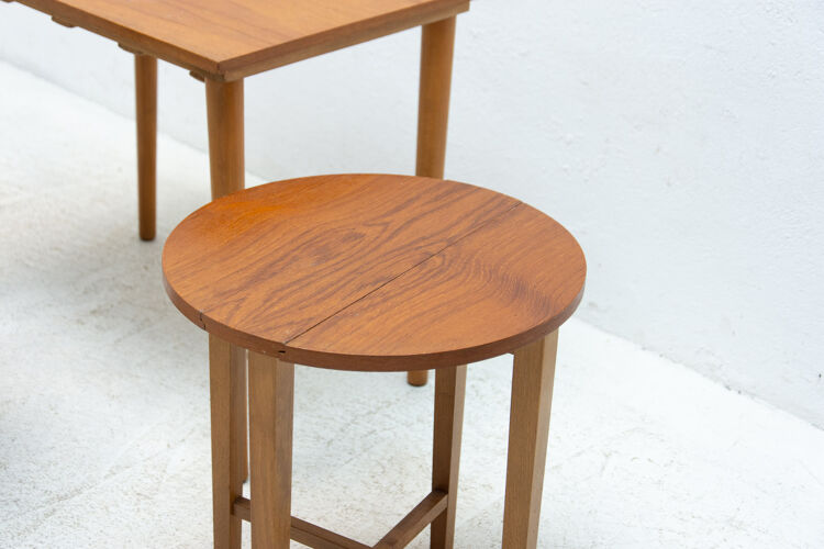 Ensemble de quatre tables gigognes, conçu par Poul Hundevad, années 1960