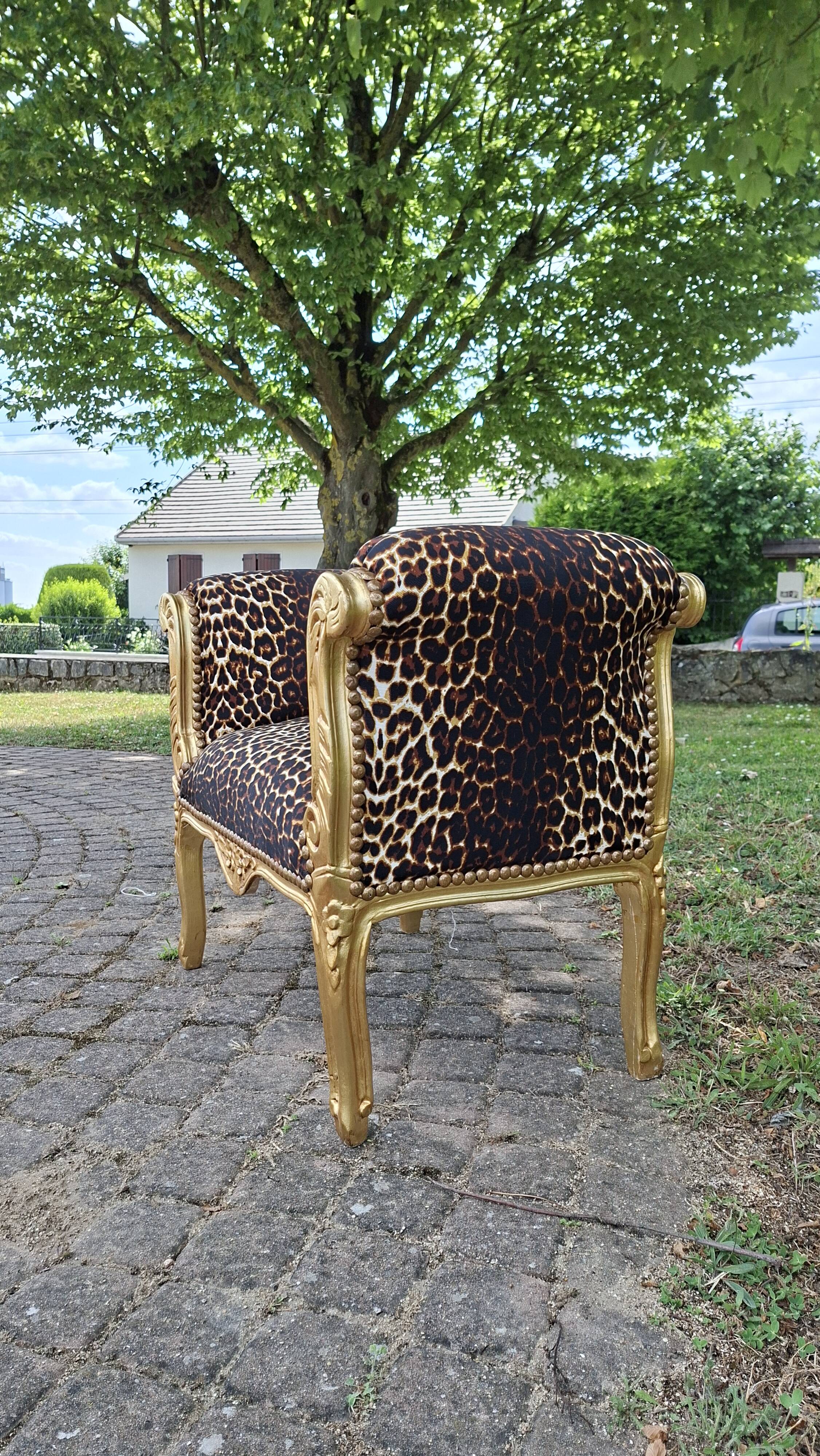 Empire leopard armchair