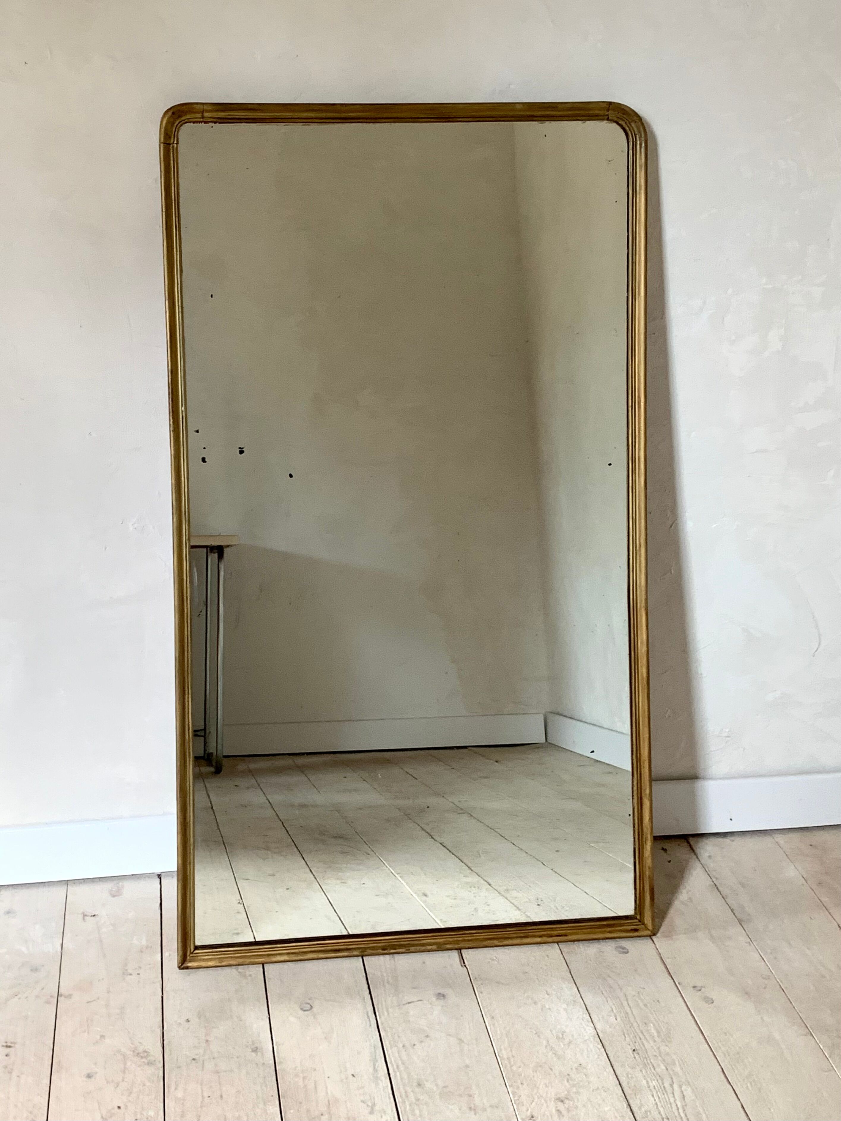 Mirror fireplace gilded wood