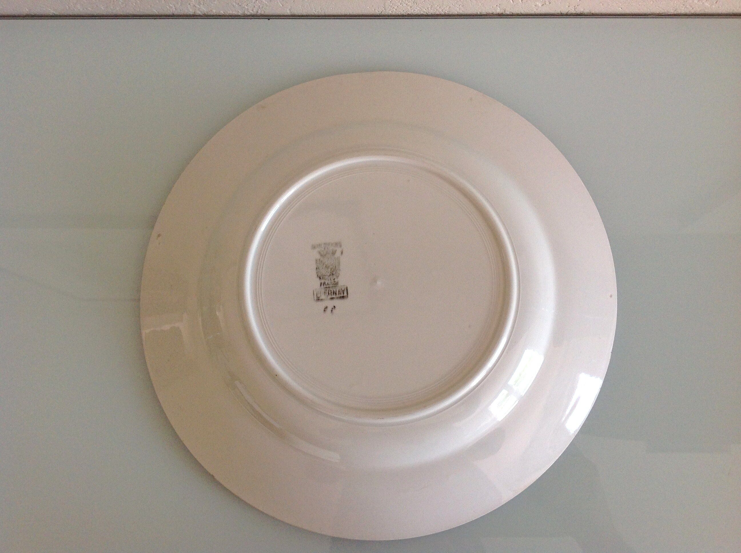 Deep dish decor Epenay des Faienceries de Sarreguemines vintage 50-60s