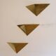 Minimalist brass wall lights