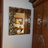Vintage Hand printed Mirror by Braddell Enterprises | 1970s/80s