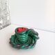 Quimper braided ceramic candle holder signed