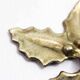 Bougeoir vintage en forme de houx, laiton
