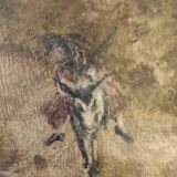 Peinture à l'huile vintage française sur Montmartre au 17ème siècle, signée Gatacre