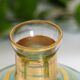 Carafe à liqueur verte et ses 6 verres