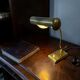 Vintage desk lamp in gilded brass / desk lamp / banker’s lamp