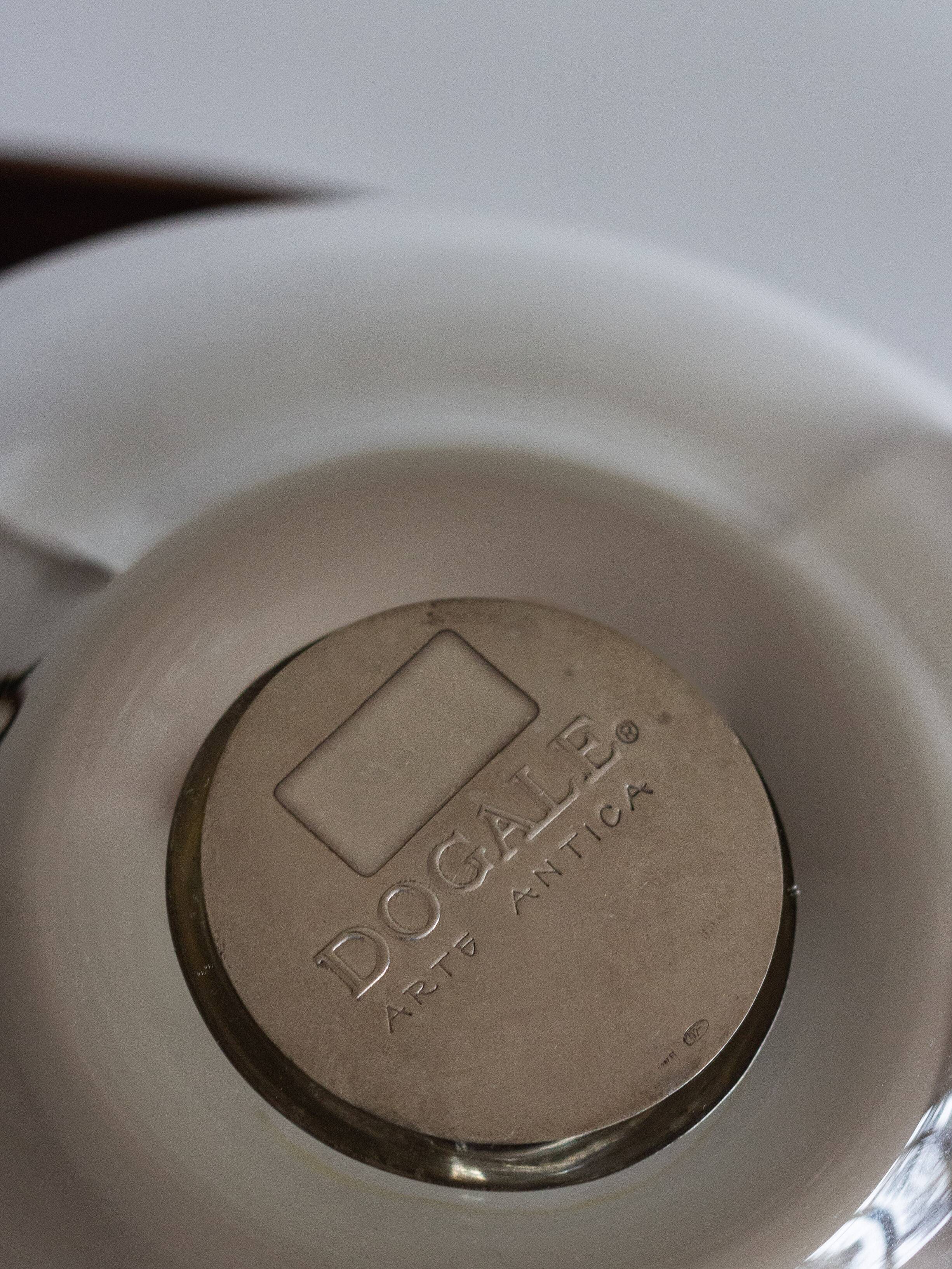 Eglomise glass centerpiece or pocket emptier, Dogale Venezia, Italy