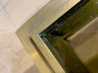 Brass coffee table and smoked glass