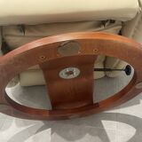 Pair of vintage leather armchairs with ottoman