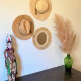 Miroir en raphia