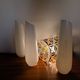 vintage opaline glass lamp shades from the 1970s
