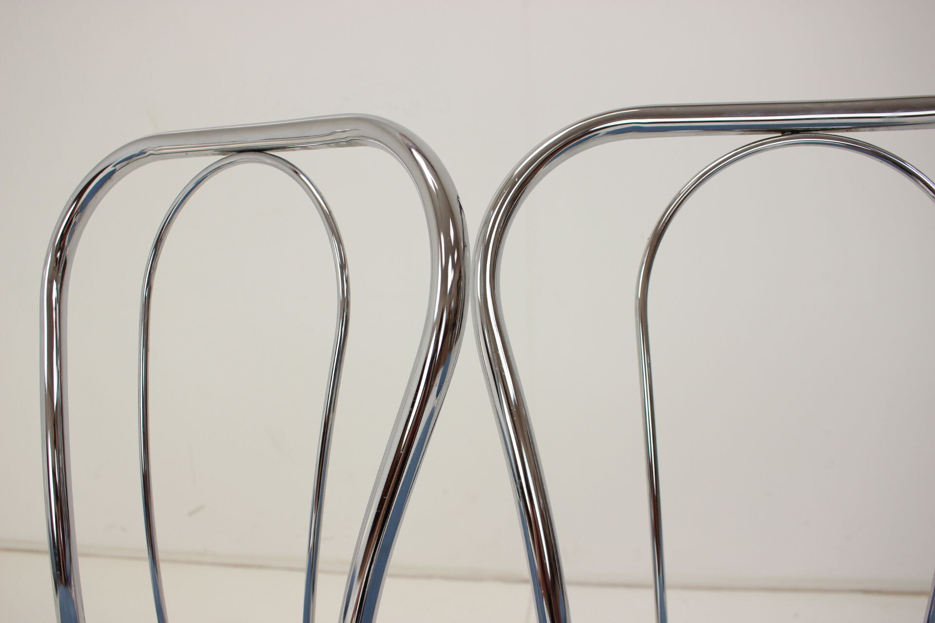 1980s Set of Four Chrome Dining Chairs, Italy