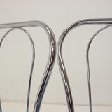 1980s Set of Four Chrome Dining Chairs, Italy