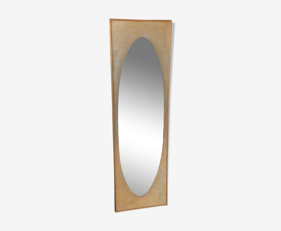Miroir ovale biseauté années 50-60