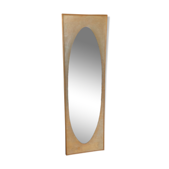 Miroir ovale biseauté années 50-60