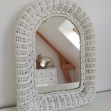 Vintage wicker mirror