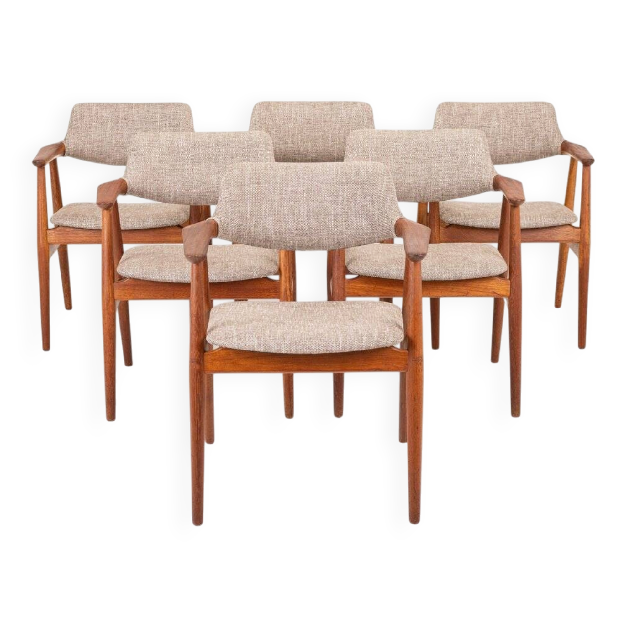 Vintage GM11 dining chairs from Glostrup Møbelfabrik, 1960s, set of 6