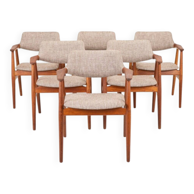 Chaises de salle à manger vintage GM11 de Glostrup Møbelfabrik, années 1960, ensemble de 6