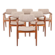 Vintage GM11 dining chairs from Glostrup Møbelfabrik, 1960s, set of 6