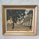 Malte Särlöv, Swedish Modern Landscape, 1950s, Oil on Panel, Framed