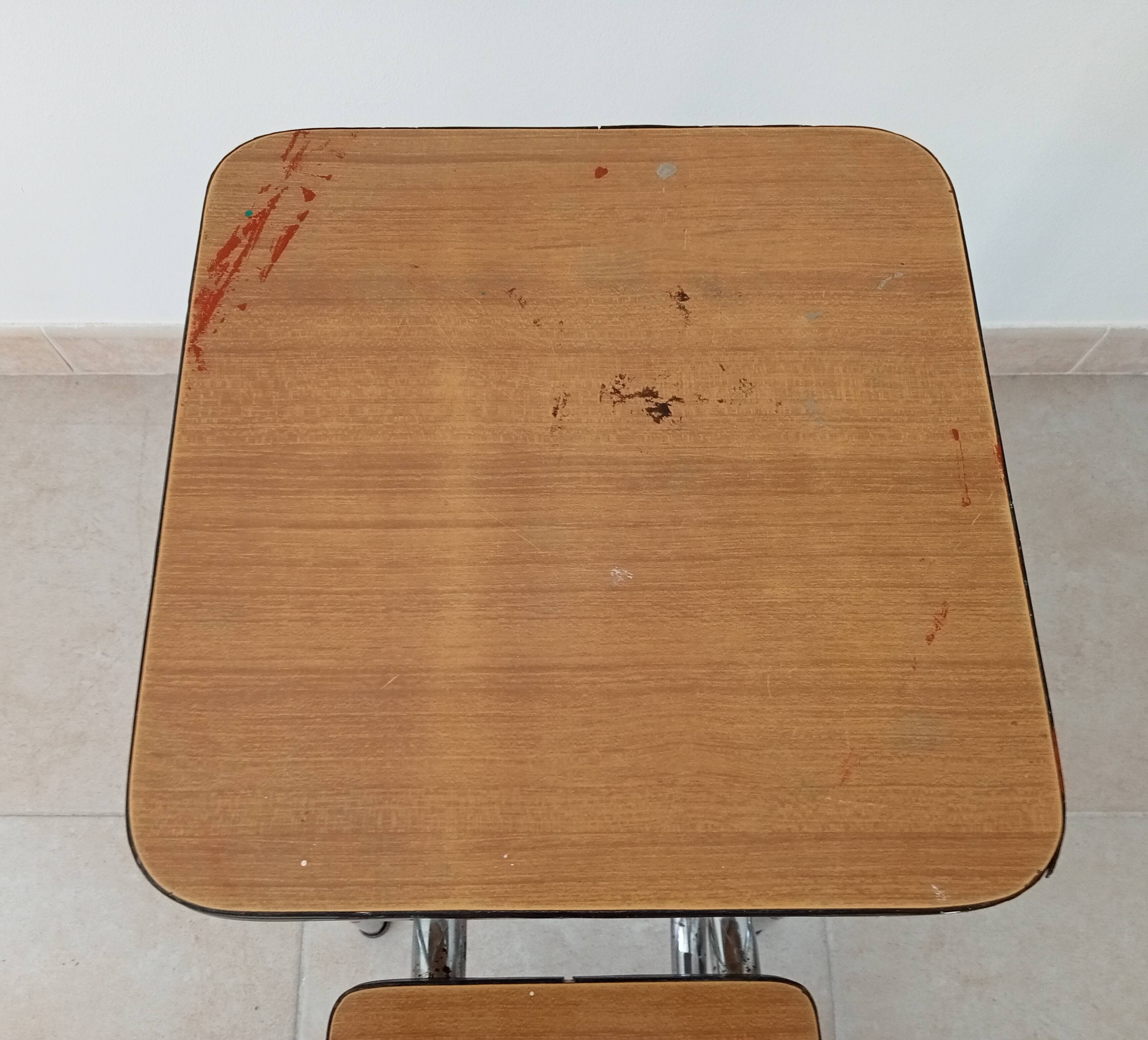 Vintage formica stepladder stool from the 70s/80s