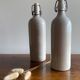Set of 2 old bottles in glazed stoneware