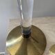 Duo of vintage brass and lucite candlesticks