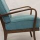 Art Deco curved wood armchair, 1950