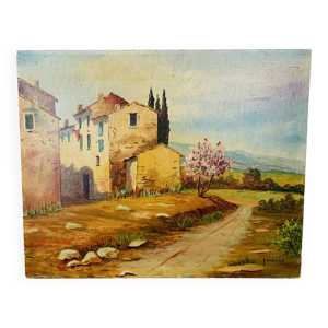 Peinture huile sur carton